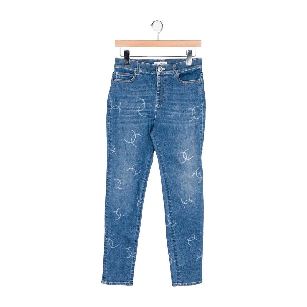Chanel Interlocking CC Logo 2019 Skinny Leg Pants FR 40 sz